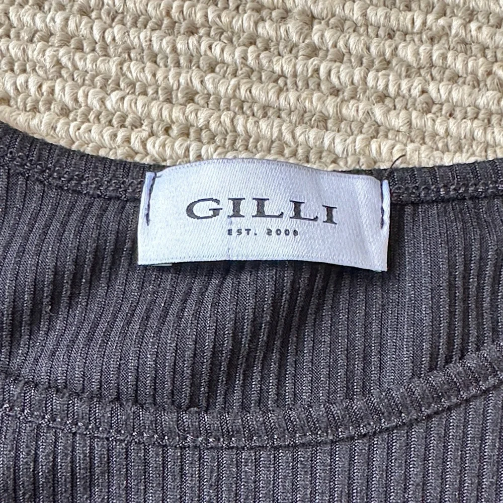 Gilli Black Ruffle Sleeve Ribbed Top - Picture 2 of 2